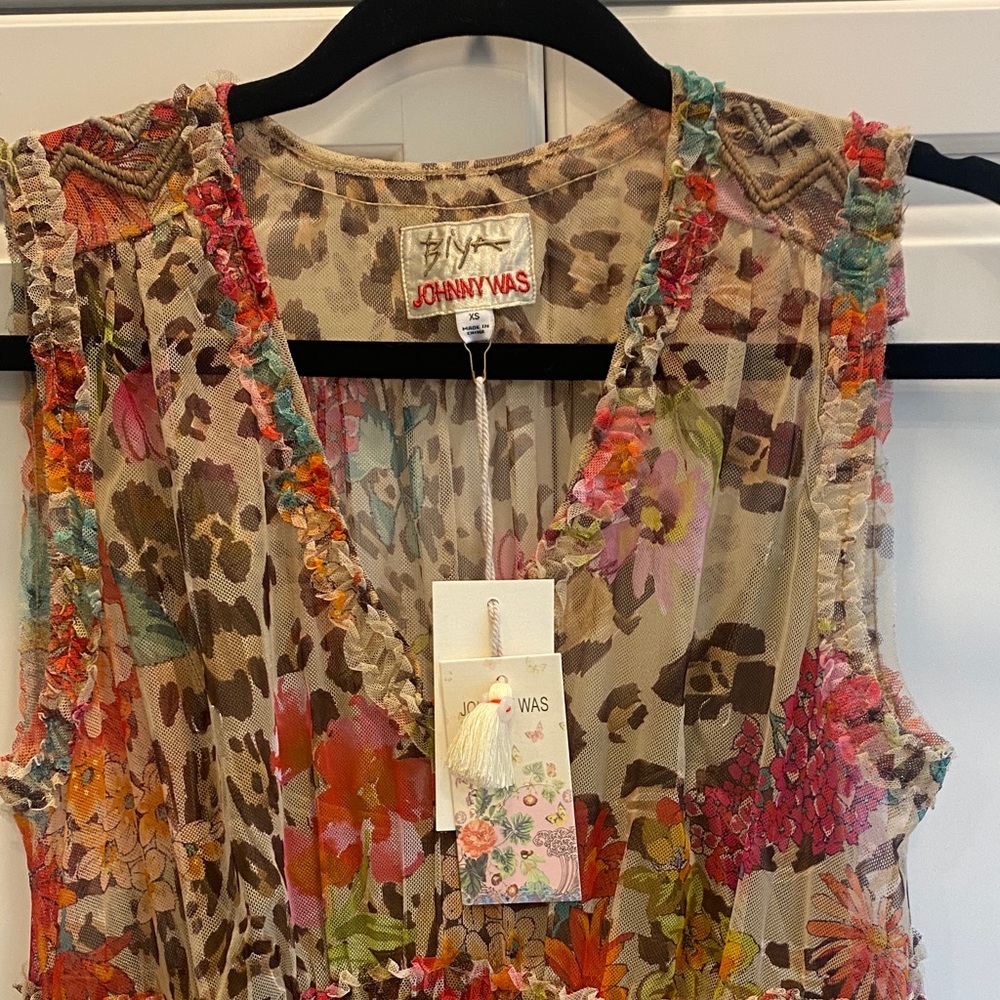 Johnny Was Multicolor Floral Dress